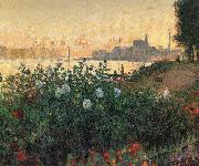 Claude Monet Flowered Riverbank oil painting reproduction